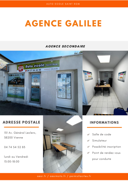 Agences pour inscription permis auto vers Vienne 38